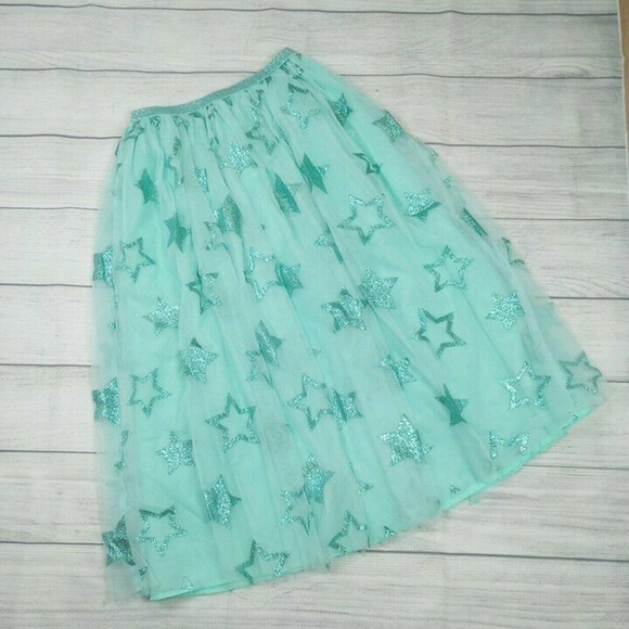 Cat & Jack Other - 7/8 Cat & Jack Tulle Glitter Star Maxi Skirt